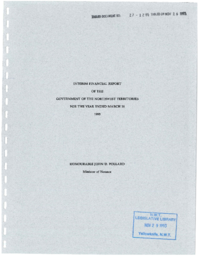 27-12(4) - Interim Financial Report of the GNWT, Year Ending March 31, 1993