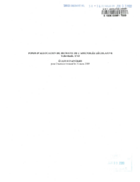 58-16(3) - Fonds d'allocations de retraite de l'assemblee legislative etats financiers pour l'exercise termine le  31 mars 2009