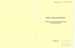 106-12(3) - Family Law Review Report - Report of the Ministerial Working Group on Family Law Reform