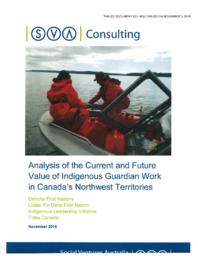 231-18(2) - Analysis of the Current and Future Value of Indigenous Guardian Work in Canada's Northwest Territories 