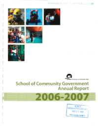 49-15(6) - School of Community Government Annual Report 2006-2007