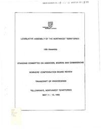 067-12(2) - Standing Committee on Agencies, Boards and Commissions Workers' Compensation Board Review Transcript of Proceedings