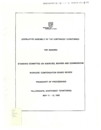 067-12(2) - Report of the Standing Committee on Agencies, Boards and Commissions. Workers' Compensation Board review : transcript of proceedings