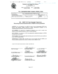 28-16(3) - Yellowknives Dene Council Resolution RE: GNWT ECE Rent Subsidy Programme Reverting Income Assessments to YKDFN Housing Division