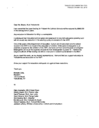 089-17(5) - Correspondence from Constituents regarding Junior Kindergarten Implementation 