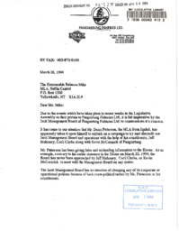 06-12(6) - Letter to the Honourable Rebecca Mike, MLA for Baffin Central from the Pangnirtung Fisheries Management Board