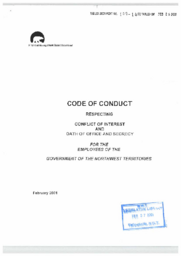 109-14(3)-Code of conduct respecting conflict of interest and oath of office and secrecy for the employees of the Government of the Northwest Territories