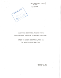 01-87(1) - Boundary Constitutional Agreemet of Implementation of Division of NWT