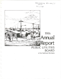 53-87(1) - 1986 Annual Report of the Public Utilities Board of the Northwest Territories