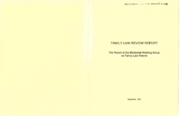 122-12(2) - Family Law Review, Report of the Ministerial Working Group and Family Law Reform