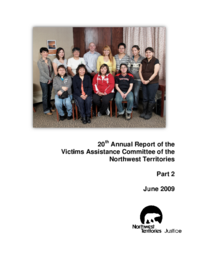 03-16(4) - 20th Annual Report of the Victims Assistance Committee of the Northwest Territories Part 2, June 2009 