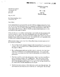 064-16(5) - Letter from Constituent John Murray regarding Proposed Changes to Supplementary Health Benefits Program 