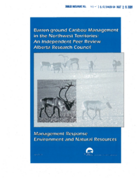 48-16(3) - Management Response - Barren-ground Caribou Management in the NWT: An Independent Peer Review 