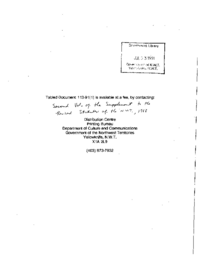 113-91(1) - Statute Roll of Second Volume of Supplement to Revised Statutes of NWT, 1988