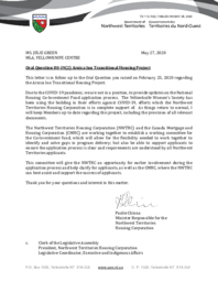 112-19(2) - Follow-up Letter for Oral Question 80-19(2): Arnica Inn Transitional Housing Project 