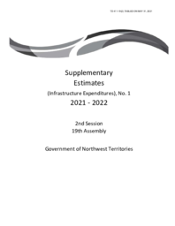 411-19(2) - Supplementary Estimates (Infrastructure Expenditures), No. 1, 2021-2022