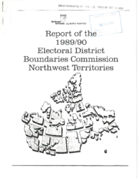 05-90(2) - Report of 1989-90 Electoral District Boundaries Commission of NWT