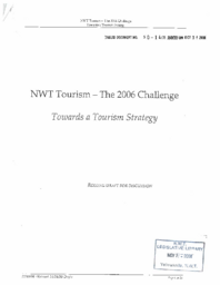 050-14(3)-NWT tourism : the 2006 challenge : towards a tourism strategy.