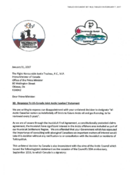 267-18(2) - Letter to the Prime Minister of Canada from Tuktoyaktuk Community Corporation and Hamlet of Tuktoyaktuk 