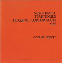 02-63 NORTHWEST TERRITORIES HOUSING CORPORATION ANNUAL REPORT 1976