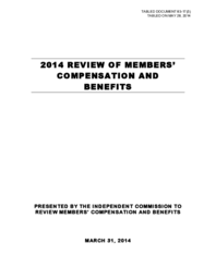 083-17(5) - 2014 Review of Members' Compensation and Benefits 