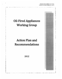 113-17(3) - Oil-Fired Appliances Working Group, Action Plan and Recommendations 2012 