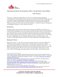 541-18(3) - The Gordon Foundation: Negotiating the Dehcho: Protecting Dene Ahthit'e through Modern Treaty-Making 