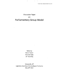 445-18(3) - Discussion Paper on Parliamentary Group Model 