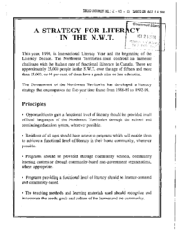 32-90(2) - Strategy for Literacy in the NWT