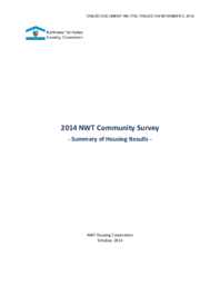 180-17(5) - 2014 NWT Community Survey - Summary of Housing Results 