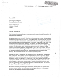 057-14(6) - Obstetrics Department Letter to Miltenberger Concerning Specialists Resignation