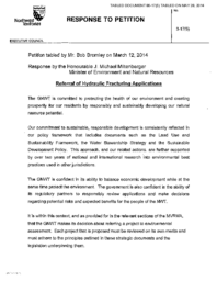 086-17(5) - Response to Petition 3-17(5): Referral of Hydraulic Fracturing Applications 