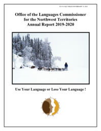 313-19(2) - Office of the Languages Commissioner for the Northwest Territories Annual Report 2019-2020 