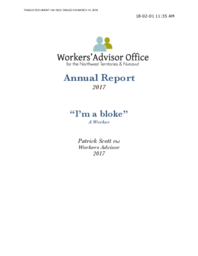 144-18(3) - Workers' Advisor Office for the Northwest Territories and Nunavut Annual Report 2017 