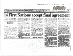 31-12(1) - 14 First Nations Accept Final Agreement