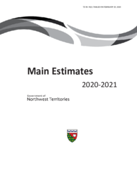 030-19(2) - Main Estimates 2020-2021 