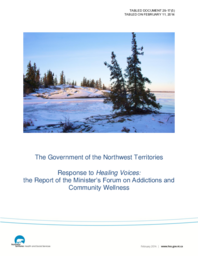 029-17(5) - Government of the Northwest Territories Response to Healing Voices: the Report of the Minister's Forum on Addictions and Community Wellness 