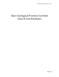 390-19(2) - Slave Geological Province Corridor Class D Cost Estimates 