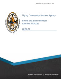 620-19(2) - T???ch? Community Services Agency Health and Social Services Annual Report 2020-21