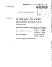 52-89(1) - Numbered Non-Statutory Instruments, Numbered Statutory Instruments, Numbered Regulations and Registers for These Instruments