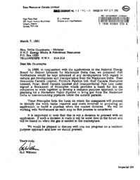 041-91(1) - Letter from Esso Resources Canada Regarding Oil and Gas Industry Commitment to Work Together to Form Consortium