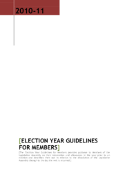 089-16(5) - 2010-2011 Election Year Guidelines for Members 