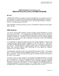 063-17(3) - GNWT Response to Motion 4-17(2), Improving Drug and Alcohol Programs 