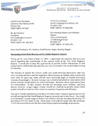 008-19(2) - Letter from Minister of Infrastructure regarding the Narrowing of the Main Runway at Fort Smith Regional Airport dated July 8, 2019 