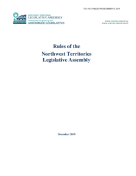 02-19(1) - Draft Rules of the Legislative Assembly dated December 2019 