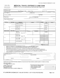 045-19(2) - Northwest Territories Health and Social Services Authority Medical Travel Expense Claim Form 