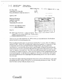 053-13(6)-Letter to the Honourable Don Morin, Premier of the Northwest Territories, from Ms. Annette McRobert, Manager of Land Administration, Indian and Northern Affairs Canada