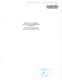 056-16(2) - Legislative Assembly Retiring Allowance Fund: Financial Statements for the Year Ended March 31, 2008