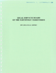 006-15(3) - 1997/1998 Annual Report of the Legal Services Board