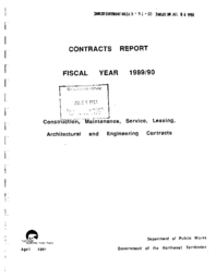 140-91(1) - Contracts Report, Fiscal Year 1989-90, Department of Public Works